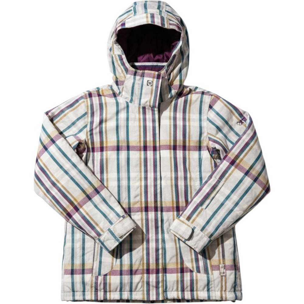 Roxy Womens Plaid Snowboard Jacket Medium Multicolor Waterproof Ski Coat 5K
